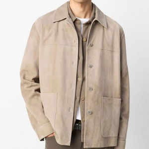Chaqueta de Motociclista de Cuero Vacuno y Lona para Hombre, Elegante, Ecológica, Impermeable, Vintage, de Primera Calidad, Suave y Cómoda para Invierno - Product Image 1