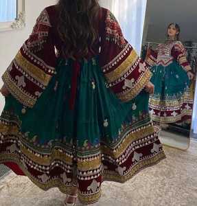 Tradicional Afghani encaje bordado hasta el suelo vestidos mujeres transpirable buena calidad mejor diseño traje al por mayor personalizado - Product Image 4