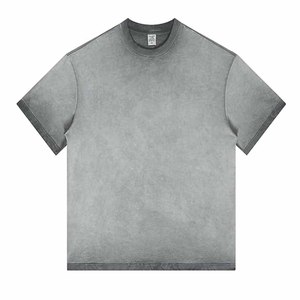 Nueva ropa de calle en blanco 100% Material de algodón Pima lavado ácido camiseta, estilo Vintage lavado ácido equipo transpirable camiseta única - Product Image 5