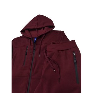 <b>Mens</b> 2 Piece Outfit Plain Tracksuit Set Zip Up Hoodies Sweatshirt <b>Lounge</b> <b>Pants</b> with Pockets Casual Loose Sweatsuit - Product Image 3