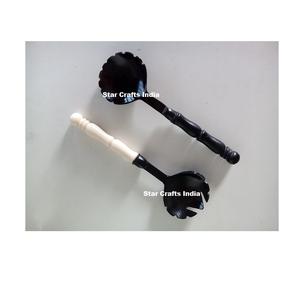 Ensemble de couverts en corne naturelle, bol à salade, style classique unique, baguettes, cuillère pour la restauration, cadeaux d'affaires durables, outils - Product Image 1