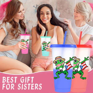 Toptan Özel 250. ABD Yıldönümü Hediyelik Eşya Yeniden Kullanılabilir Plastik 16oz 24oz Soğuk Suyla Renk Değiştiren Bardaklar - Product Image 4