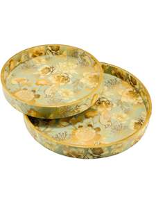 Plateau de service en bois meena artisanal pour la décoration de la maison, plateau de service en bois meena kari traditionnel pour les collations et le thé à bas prix - Product Image 5