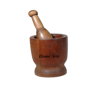 ครกบดไม้สากขนาดและรูปร่างสำหรับใช้บดสมุนไพรกระเทียม - Product Image 2