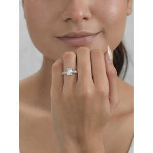 Elegante y lujoso anillo de diamante americano de 1,5 quilates Octágono solitario joyería Premium - Product Image 1