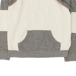 Women's Breathable Cotton Fleece <b>Pullover</b> Hoodie Grey Colourblock <b>Jumper</b> Top for Winter Front Logo Design - Product Image 5