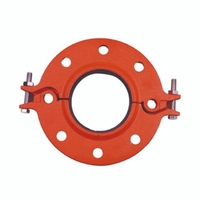Raccord de tuyauterie incendie en fonte ductile, haute résistance, homologué FM UL, peint en rouge, avec coude, croix et té flexibles pour connexion anti-incendie