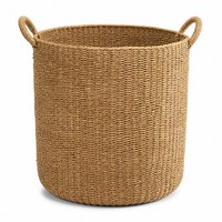 Panier à plantes extra large en jonc de mer tressé à la main pour couvrir les pots d'arbres d'intérieur sur pied avec poignées, style ferme et bohème