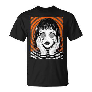 T-Shirt Gotica Estetica Giapponese Horror Anime Manga Spaventosa Kawaii Abbigliamento Promozionale - Product Image 1