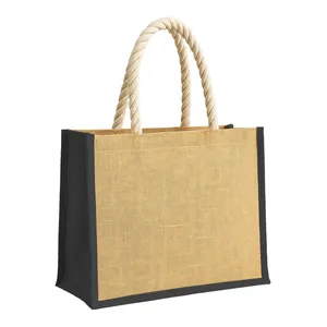 Borsa in Iuta Promozionale Personalizzabile con Soffietto per Merchandising - Product Image 2