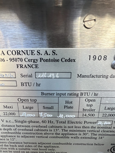 Magnifique cuisinière La Cornue - Excellent état - Four à gaz gris clair/bleu avec garantie de 3 ans - Cuisine - Product Image 5