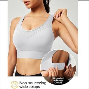 เสื้อชั้นในกีฬาคุณภาพสูงขายดีสำหรับทุกเพศ สวมใส่สบาย ระบายอากาศได้ดี เหมาะสำหรับโยคะ วิ่ง ออกกำลังกาย ไซส์ใหญ่ ป้องกันแบคทีเรีย เป็นมิตรต่อสิ่งแวดล้อม - Product Image 2