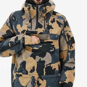 เสื้อแจ็คเก็ตสกีลายพรางกันน้ำสำหรับผู้ชาย เสื้อกันลมสำหรับเล่นสโนว์บอร์ด เสื้อกันหนาวสำหรับกิจกรรมกลางแจ้งบนภูเขา ลายพราง เสื้อคลุมกันหิมะแบบมีฮู้ดสำหรับเล่นกีฬา - Product Image 3