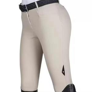 Pantalon d'équitation pour homme avec assise intégrale en silicone, tissu confortable et flexible pour l'entraînement en écurie et en extérieur - Product Image 1