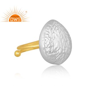 Último diseño hecho a mano, anillo abstracto chapado en oro, joyería fina Demi para mujer, regalo para su delicada colección - Product Image 3