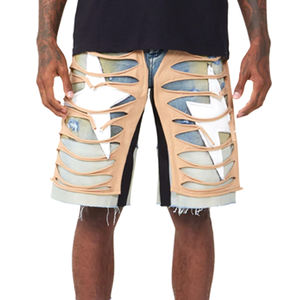 Ropa de calle de verano personalizada, pantalones cortos Vintage, pantalones cortos de trabajo sueltos, pantalones cortos vaqueros holgados para hombre - Product Image 6