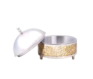 Cazuela de Metal con aspecto de lujo, ollas calientes en la mejor calidad, cazuela de lujo india con tapa colgante, plato de frotamiento, decoración para fiesta de boda - Product Image 2