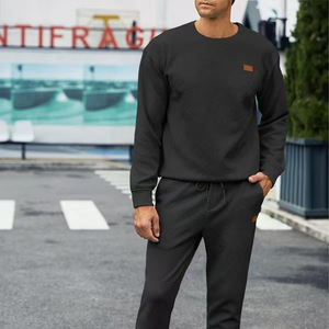 Survêtement de jogging d'hiver personnalisé pour hommes avec logo personnalisé imprimé 100% coton ensemble de vêtements de sport 2 t-shirts à séchage rapide décontracté Gym Running - Product Image 3