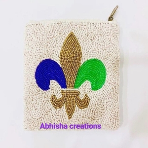 Monedero de Cuentas para Mujer, Bolsa Pequeña Hecha a Mano con Diseño Intrincado de Cuentas, Accesorio de Moda de Lujo para Monedas y Fiestas - Product Image 6