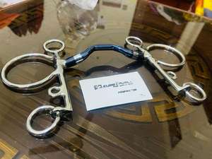 Pelham avec 3 embouchures interchangeables Single Jointed, Mullen Mouth, - Product Image 3