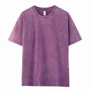 Unisex <b>Vintage</b> Acid Wash T-<b>Shirt</b> Custom Logo Oversized Multi-Color Fashion Slim Fit Made of Polyester/Cotton - Product Image 1