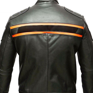 Chaquetas de Cuero de Invierno de Diseño Superior, Servicio OEM, Moda para Hombre, Alta Calidad, Cuello Alto, Estilo Motero, Color Personalizado - Product Image 6