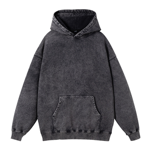 Custom Logo Winter Men's Oversized <b>Thick</b> <b>Fleece</b> Pullover Hoodies with for 100% Cotton Eco-Friendly - Product Image 4