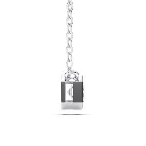Pendentif moderne minimaliste en E-F/VVS-VS Moissanite de 1.00 carats avec lunette en diamant taillé en émeraude en argent sterling 925 pour elle - Product Image 5
