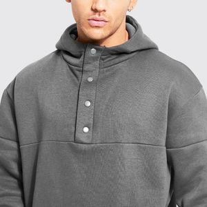 Haute qualité hommes demi-bouton polaire survêtement hiver nouveau Style empilé Flare survêtement survêtement ensemble surdimensionné évasé pantalons de survêtement - Product Image 6