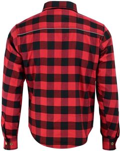 Chemise en flanelle respirante 100 % coton TIGHTERFIT pour homme et femme, rouge/noir, doublée, grandes tailles, pour l'hiver/l'été, style motard et café racer - Product Image 6