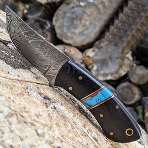 Cuchillo de acero de Damasco de alta calidad, con mango de madera, cuchilla fija, a la venta, a granel - Product Image 6