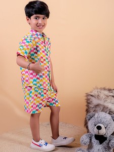 Ensembles de vêtements d'été décontractés pour enfants Garçons Chemise et short en coton Vêtements pour enfants à la mode - Product Image 2