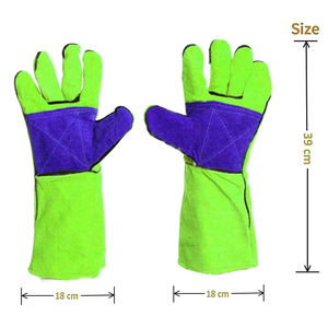 ถุงมือช่างเชื่อมออกแบบโลโก้ระบายอากาศได้ดี - Product Image 2