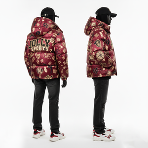 Chaqueta acolchada de alta calidad, abrigo de invierno grueso con estilo, tela de poliéster suave, ropa de calle cálida, chaqueta acolchada con logotipo personalizado para hombre - Product Image 5