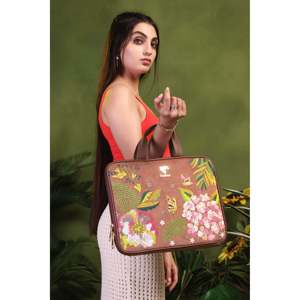 Daily Classic <b>Laptop</b> Sleeve with Handle for Ultrabook-Vegan Leather Brown Protective <b>Case</b> - Product Image 4