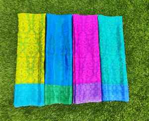 ผ้าแพรย่นสีสดใสผ้านิ่มพิมพ์ลายส่าหรีกับเสื้องานแต่งงานไร้น้ำหนักสไตล์โมเดิร์น - Product Image 6