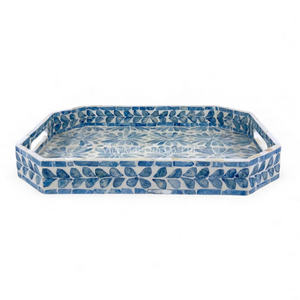 Plateau de service en nacre fait à la main avec poignée, naturel, fabriqué directement au Vietnam - Product Image 3