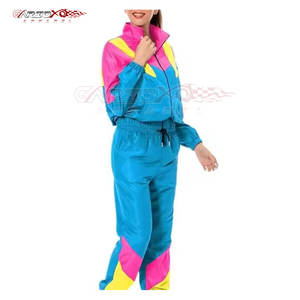 Costume coupe-vent pour femmes avec pantalon taille haute et veste zippée pour un usage quotidien Costume coupe-vent sportif - Product Image 4