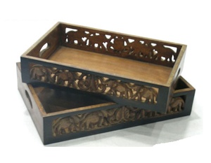 ถาดเสิร์ฟทำจากไม้สำหรับบ้านและร้านอาหารถาดใช้สำหรับตกแต่งบ้านและร้านอาหารขายดี - Product Image 1