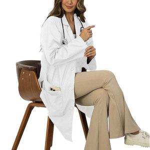 Custom Color & Size Cotton Women's Scrub Lab Coat for Sale New Arrival Hospital Use Best Quality - Product Image 4