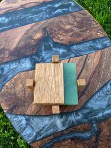 ชุดถาดรองแก้วไม้หินอ่อนทำจากเรซินเครื่องทำเอสเพรสโซสีธรรมชาติที่กำหนดเองได้โดยส่งออกทั่วโลก - Product Image 4