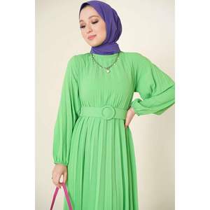 Robe Aerobin plissée et ceinturée Vert Pistache - Product Image 2