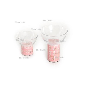 Bol à chocolat design attrayant bols à crème glacée en verre et vadrouille ensemble de deux bols à fruits secs de différentes tailles - Product Image 1