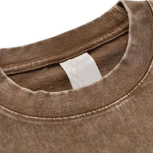 T-shirt en coton premium délavé à l'acide pour homme, confortable pour un usage quotidien, tissu doux et lavé, matière respirante, idéal pour la mode urbaine - Product Image 3