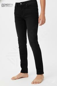 Jeans pour hommes, couleur unie, poches tendance, denim extensible, pantalon droit, printemps été, décontracté, streetwear quotidien, vêtements pour hommes - Product Image 5