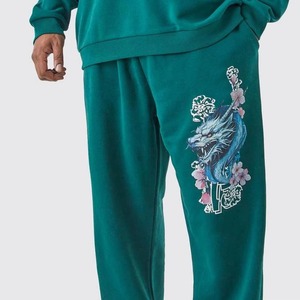 High Quality Men and Unisex Oversized <b>Hoodie</b> and Jogging Pants Set Custom Print Tracksuit Sweatpants for Fitness or Casual Use - Product Image 4