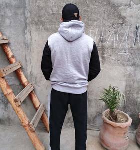 Oversized Heather <b>Grey</b> Organic 100% Cotton Hoodie Real Design Hooded <b>Sweatshirt</b> with Embossed Print Fleece Hoodies & Pullovers - Product Image 2