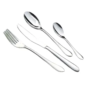 Ensemble de couverts en acier inoxydable avec finition miroir, parfait pour la maison, les mariages, la vaisselle, les décorations de table et les desserts - Product Image 1