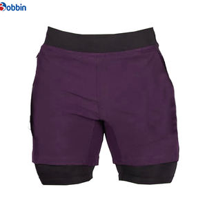 Shorts pour hommes personnalisés, jogging noir personnalisé, cyclisme, nylon tissé, pantalon double couche, gym, athlétique, doublé, shorts pour hommes respirants - Product Image 6