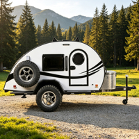 Caravane compacte tout équipée, légère, mini caravane tout-terrain à vendre, caravane à bas prix